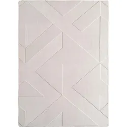 TEPPICH Kurzflor Waschbar LAVAREDO in Creme, geometrisch, 160 x 230 cm