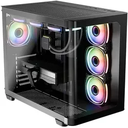 LC-Power LC-8001B-ON Computer-Gehäuse Midi Tower Schwarz