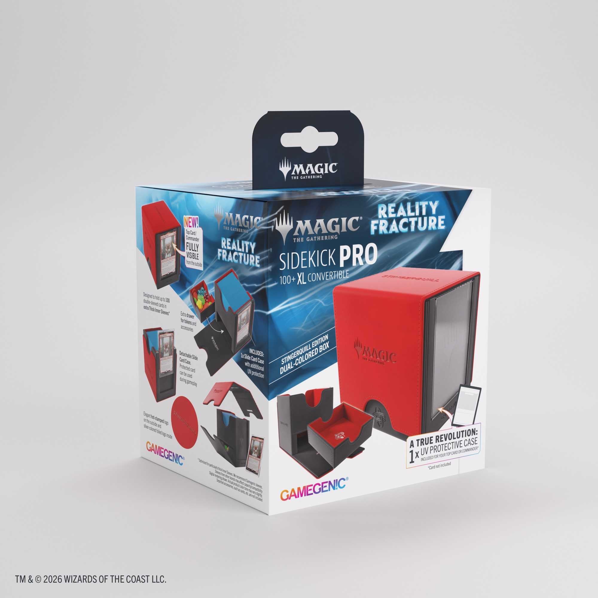 Gamegenic Magic: The Gathering Reality Fracture Sidekick PRO 100+ XL - Stingerquill Official Deck Box for Larger Decks, Card Game Accessory