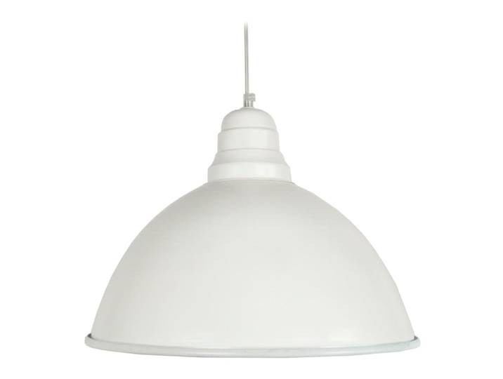 Suspension métal abat-jour métal cloche blanc