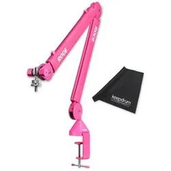RØDE Mikrofonarm PSA1+ Plus Pink mit Mikrofasertuch, Mikrofonständer, Rosa, Pink