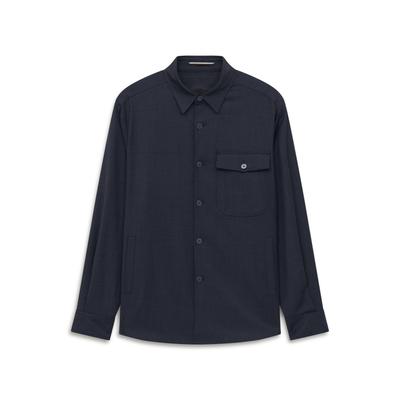 Sakko BUGATTI "Regular Fit", Herren, Gr. 48, blau (380, marine), Sakkos Sakko, Regular Fit Wollmix Reverskragen Business