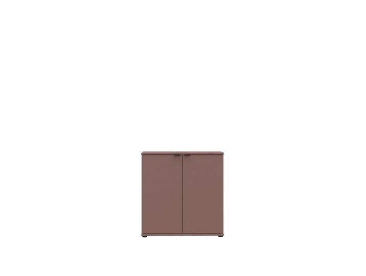 PREISBRECHER Kommode GANYMEDE, 2 Türen, 1 Boden, terrakottafarbig - 80,1x82,3x34,1cm (BxHxT)