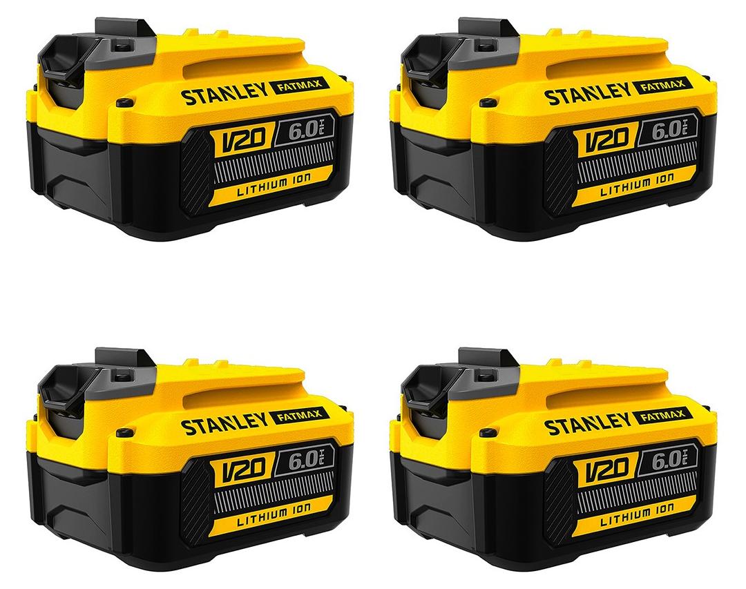 Pack mit 4 baterías STANLEY SFMCB206 (18V - 6,0 Ah)