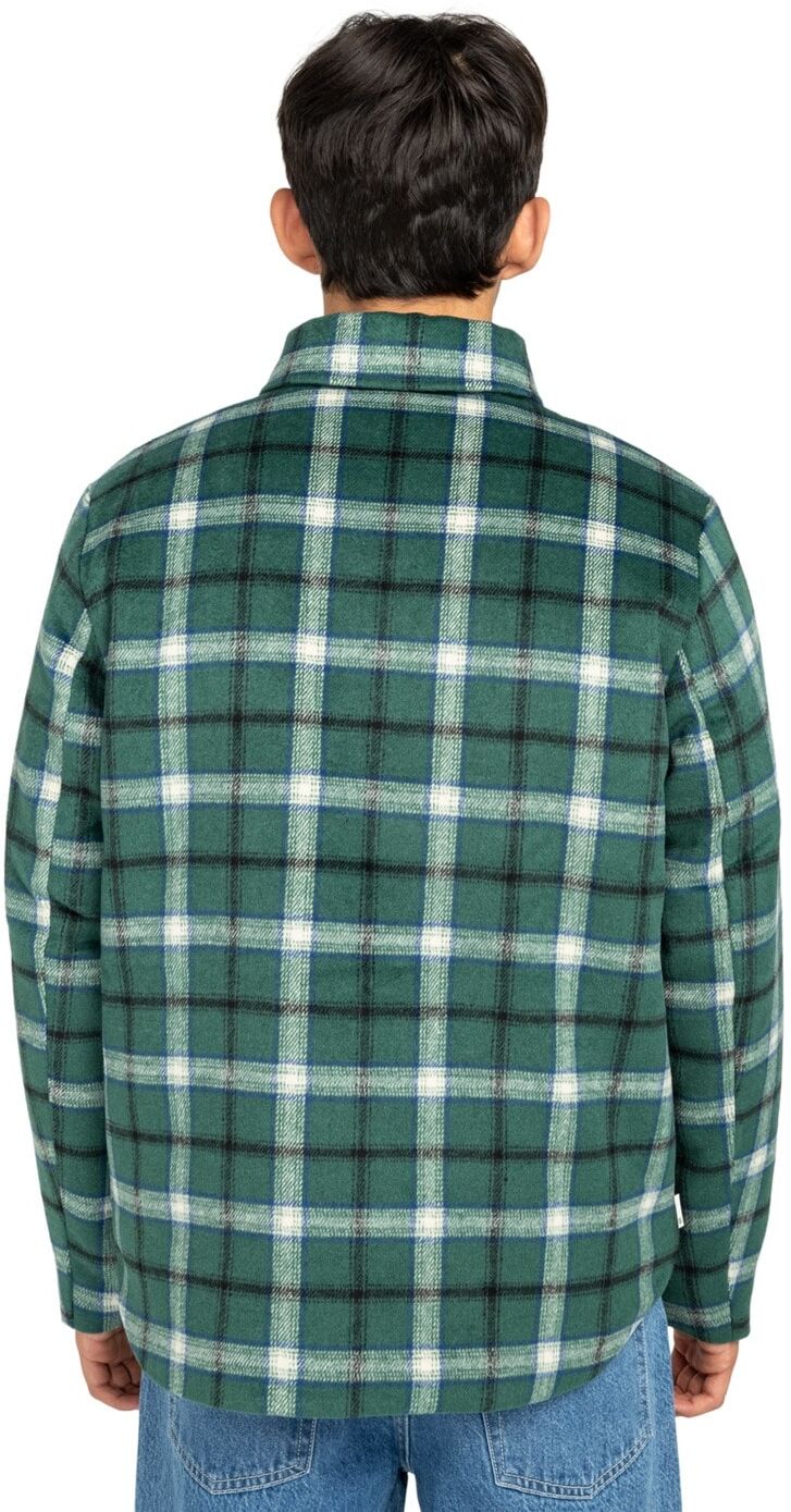 Outdoorjacke ELEMENT "Lodge Check", Herren, Gr. M, grün (dunkelgrün check), Obermaterial: 100% Polyester., Jacken Outdoorjacke dunkelgrün check M