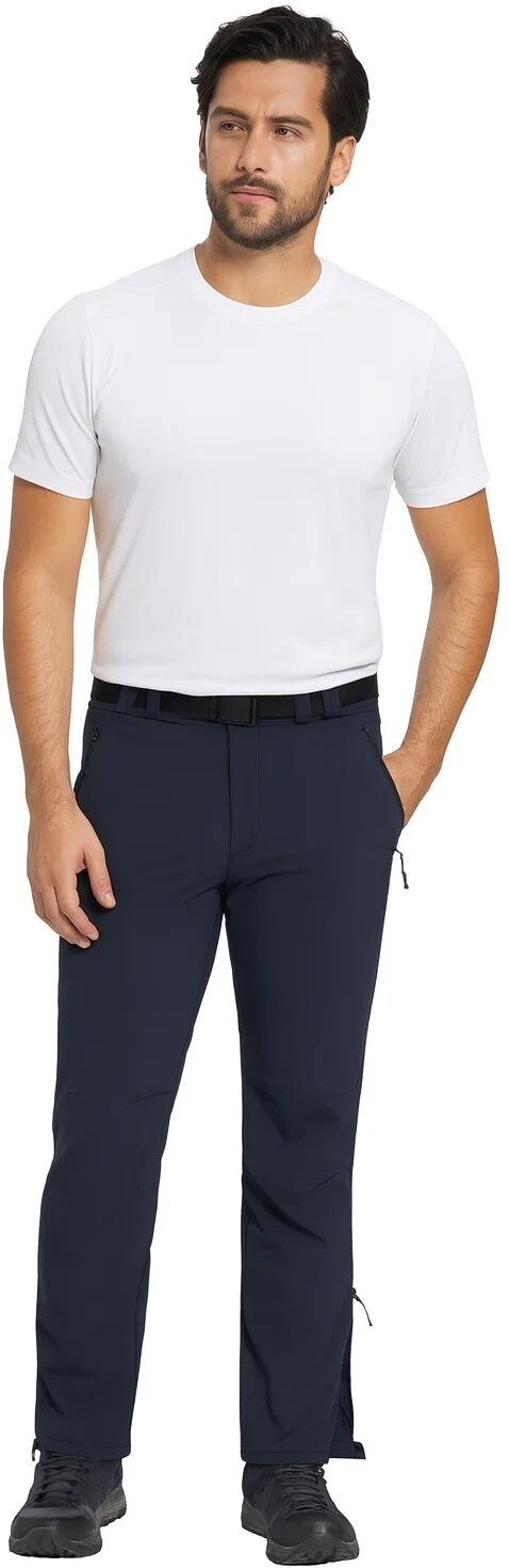Softshellhose LPO "Softshellhose Tizian 2", Herren, Gr. 28, Normalgrößen, navy, Softshell, 92% Polyester, 8% Elasthan, unifarben, regular fit knöchellang, Hosen Softshellhose, verstellbarer Beinabschluss