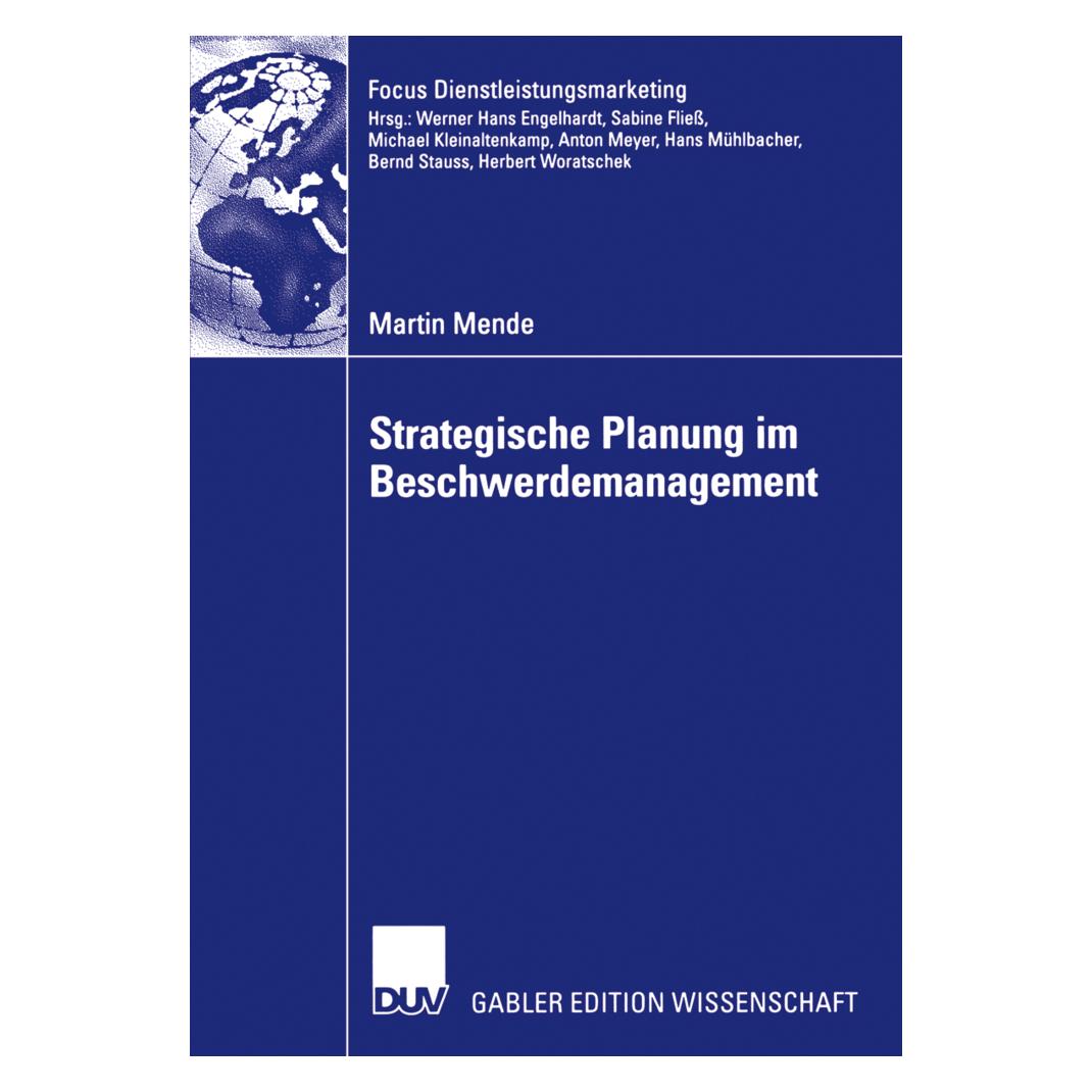 DUV Strategische Planung im Beschwerdemanagement (Deutsch, Softcover, Martin Mende) (7410622)