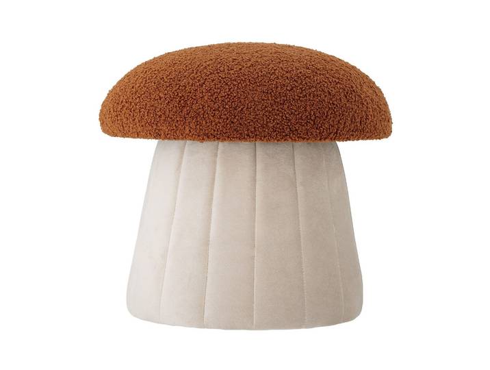 Pouf en polyester rouge, antidérapant, fixe, forme champignon - B
