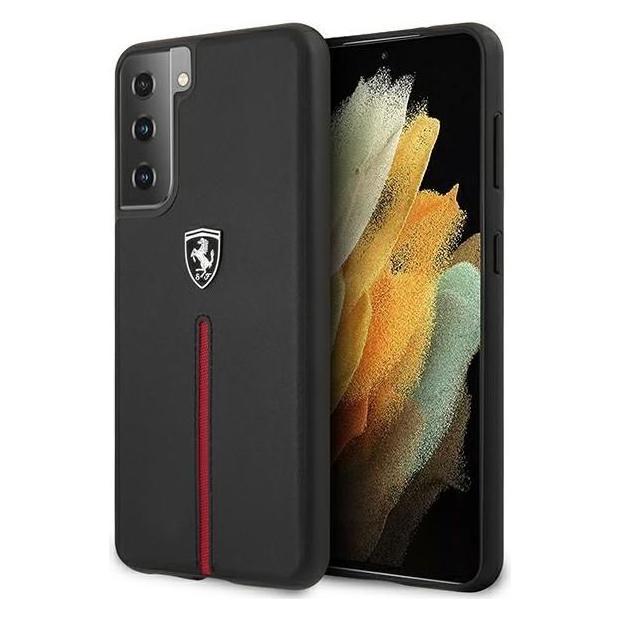 Ferrari Leather Cover Off Track Nylon (Samsung Galaxy S21+) (FEOSIHCS21MBK)