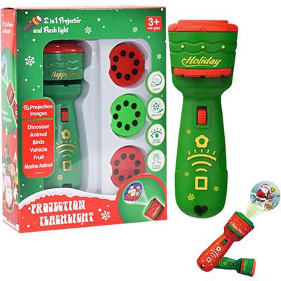 DynamicDeals Christmas Magic Projector Flashlight For Kids With Holiday Image Slides green
