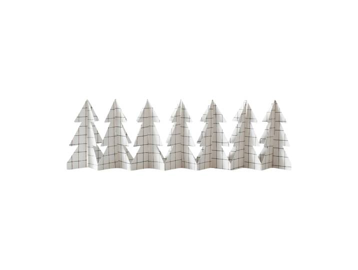 DBKD Décoration Tree in a row 60 cm Square white, 12x60 cm