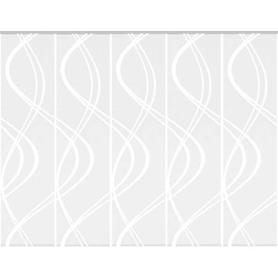 Schiebegardine HOME WOHNIDEEN "TIBERIO 5er SET" Gr. 1, weiß (wollweiß), B:60cm H:245cm, Polyester, Gardinen, Schiebegardine 5er SET TIBERIO
