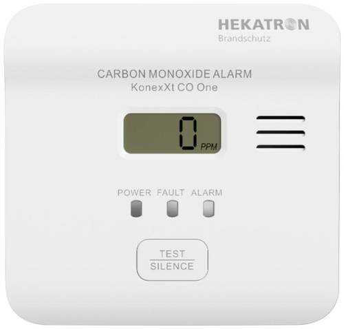 Hekatron KonexXt CO One Kohlenmonoxid-Melder inkl. 10 Jahres-Batterie batteriebetrieben detektiert Kohlenmonoxid