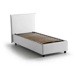Shana - Einzelbett, Weiß, Abnehmbar Made in Italy