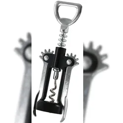 aro Hebelkorkenzieher, Edelstahl, 16 cm, silber / schwarz