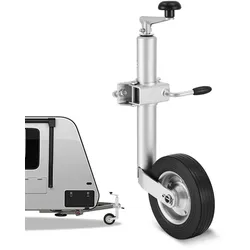 VEVOR Stützrad bis 150 kg Belastbar, Bugrad 550–780 mm Höhenverstellbar, Anhängerrad, Anhängerstütze mit Einzelrad & ergonomischem Griff, geeignet für Anhänger, Wohnwagen & Boots