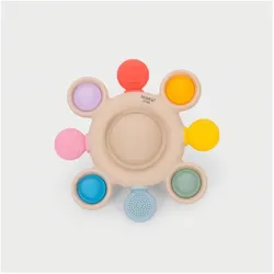 SiliSoft, Beissring, - Pop-Beissring – Sensorisches Beissspielzeug mit Pop-Buttons & weichem Kern aus Silikon (0 Monate)