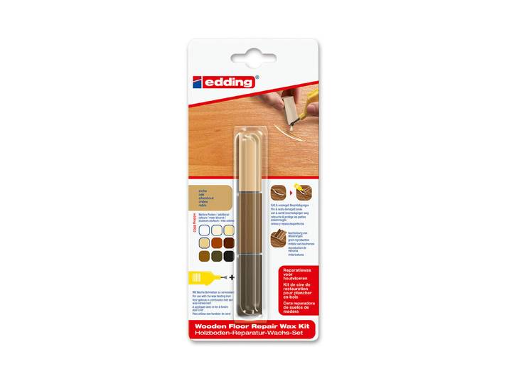Edding Holzboden-Reparaturwachs-Set Eiche