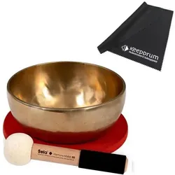 Sela Klangschale se264 Harmony Singing Bowl 22 mit Schlägel und Mikrofasertuch (Klangschale), Perkussion, Bronze