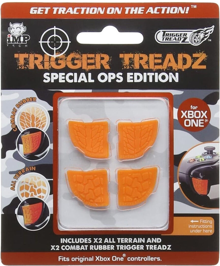 iMP Trigger Treadz Special Ops Edition Xbox One Trigger Grips 4 Pack, Orange, Compatible with Original Xbox One