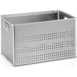 Gmöhling, Aufbewahrungsbox, Korb, Metall, stapelbar, verschiedene Grössen, gelocht (122 l, 72.30 x 45.60 x 41.80 cm)