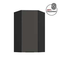 Küche ARIA Eckhängeschrank 60 cm, Höhe 90 Graphite Küchenzeile Anti Fingerprint