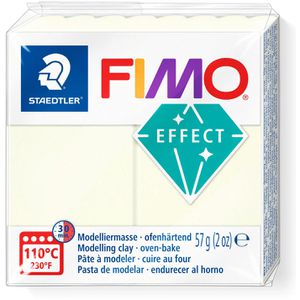 Staedtler Modelliermasse 8020-04, FIMO effect, ofenhärtend, nachtleuchtend, Normalblock, 57g
