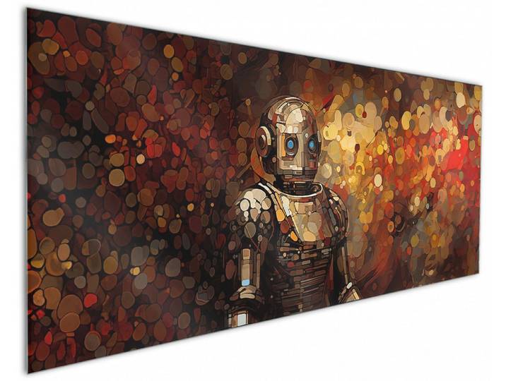 Wallario Küchenrückwand Bildnis eines Roboters, (1-tlg)