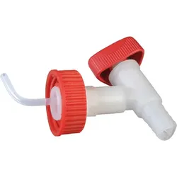 Ablasshahn DIN 60/61-Verschraubung HDPE Drehgriff Anschltülle 3⁄4" Überwurfmutter - natur