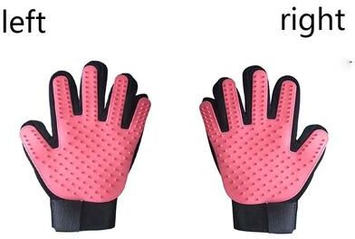 Inspired Living GentlePaw Pet Grooming Glove Deshedding & Massage Brush For Dogs And Cats pink Pairs