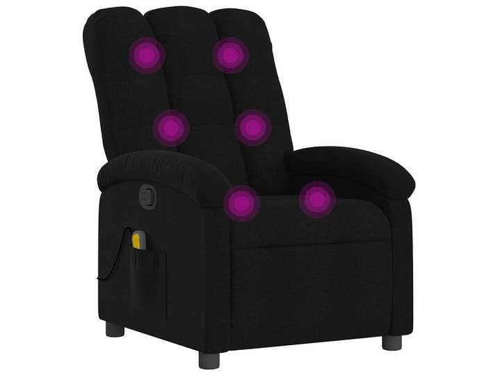 vidaXL Sessel Massage-Relaxsessel, schwarzer Stoff (1-St)