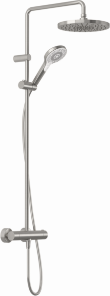 Kludi DIVE Dive X 3S Thermostat-Dual-Shower-System 69067N5-00 mit Handbrause, Kopfbrause Ø 25 cm, Stainless brushed nic