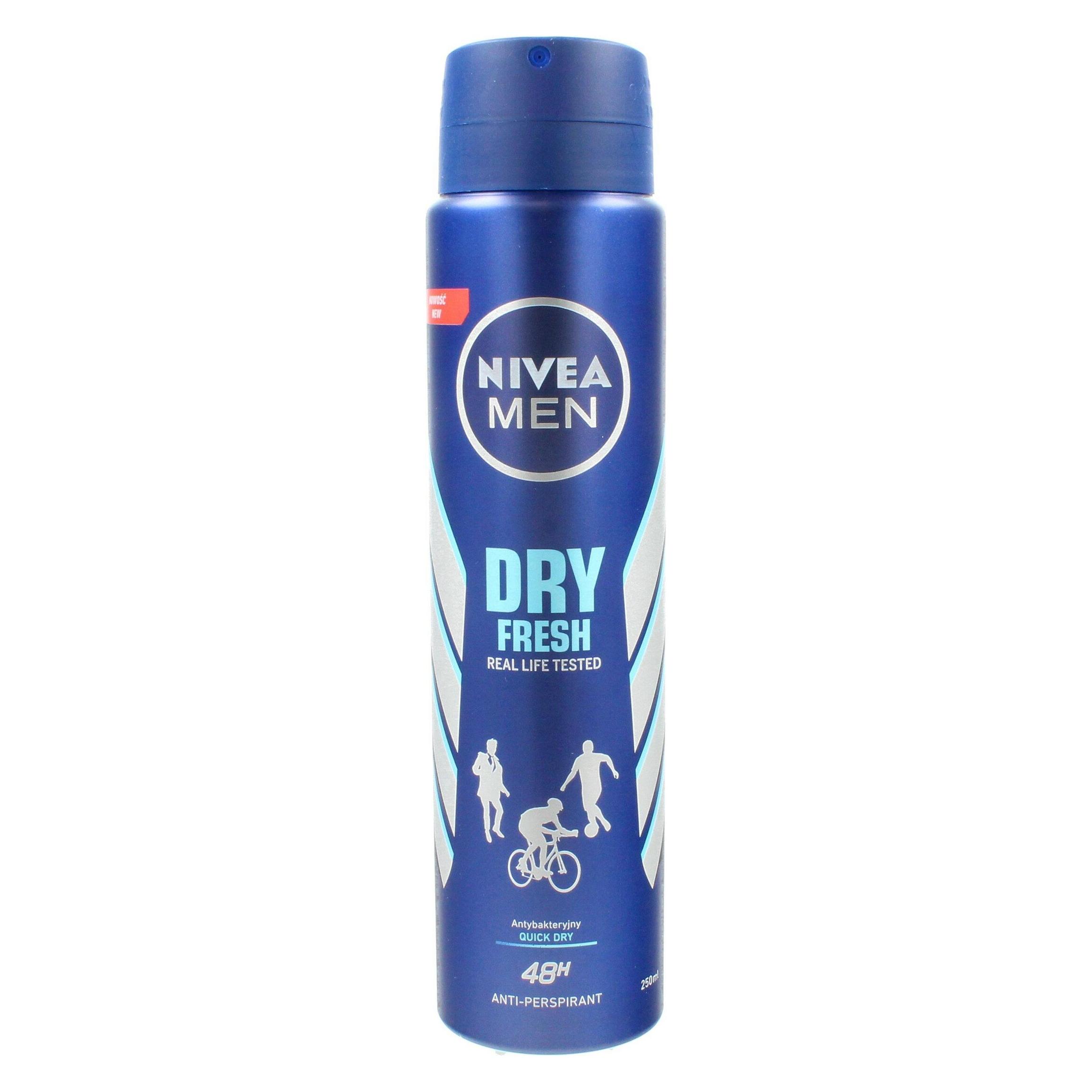 Nivea Men Dry Fresh Antiperspirant 48H 250Ml (Spray, 250 ml) (0185998)