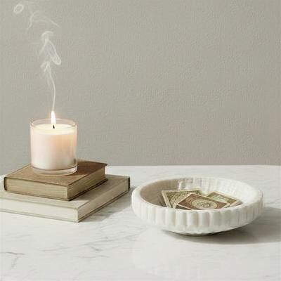 Storied Home "Marble Bowl - 9.0""L x 9.0""W x 2.5""H"