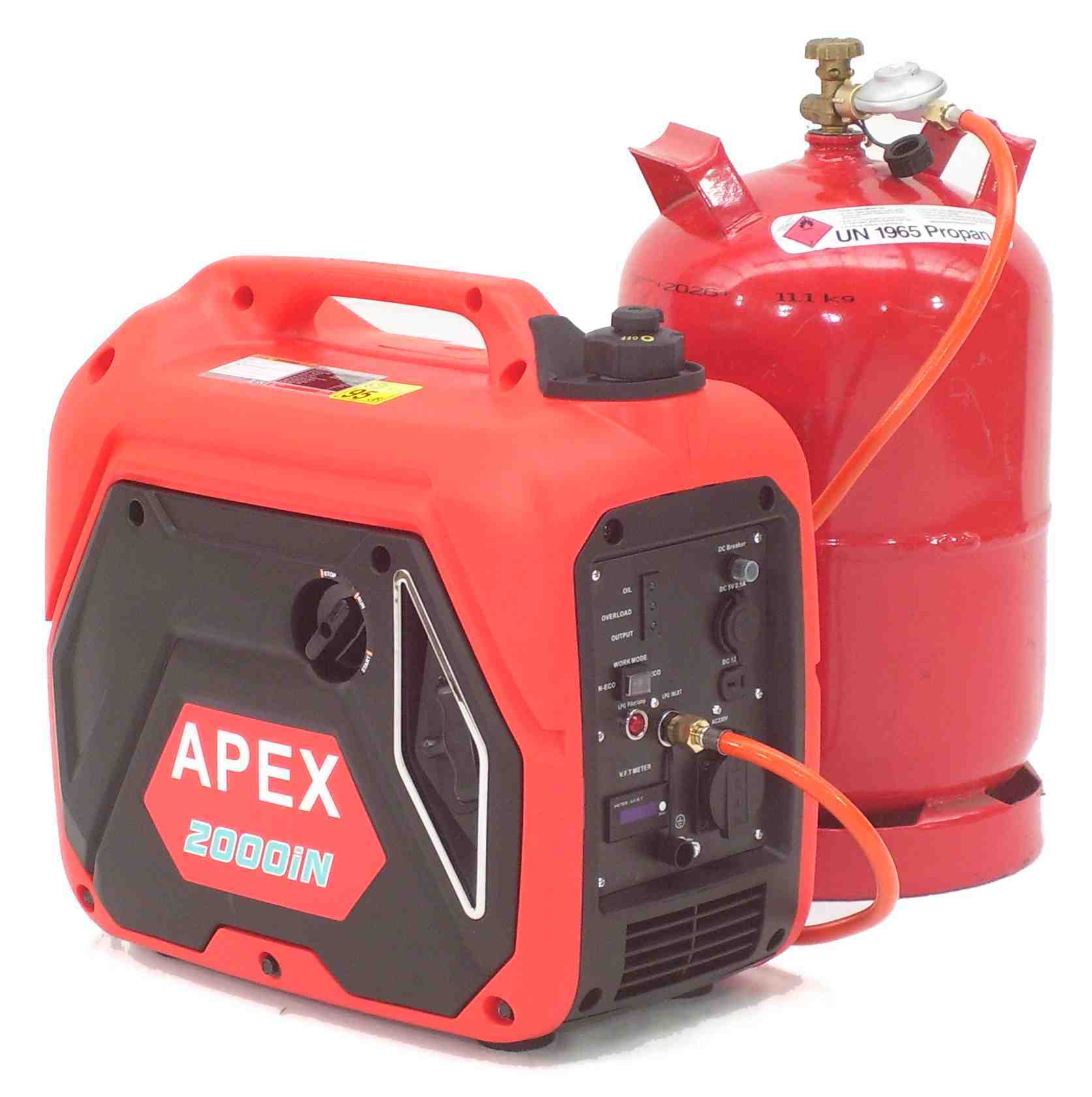 Gas u. Benzin Generator Stromerzeuger 2000 LPG Stromaggregat Inverter 06291