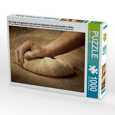 CALVENDO Puzzle Der Teig wird geknetet und noch mal geknetet. Danach braucht er Ruhe. | 1000 Teile Lege-Größe 64x48cm Foto-Puzzle für glückliche