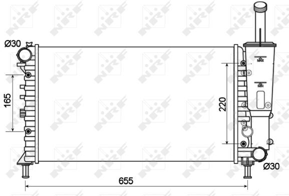 Nrf Kühler, Motorkühlung 53124 Für Fiat