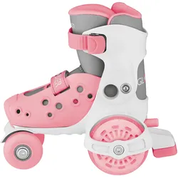 GLOBBER LEARNING SKATES – Quad-Skates für Kinder, verstellbar Gr.26-29, ABEC 9, pastellrosa