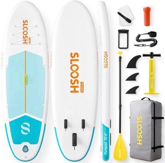 Aufblasbares SUP-Board, 10'6" x 33" x 6", Weiß - Allround-Paddleboard - 320 cm Länge - PVC-Material - Für den Freizeitgebrauch