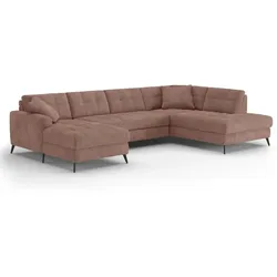 SOMETA Wohnlandschaft Matteo II Stoff Coral