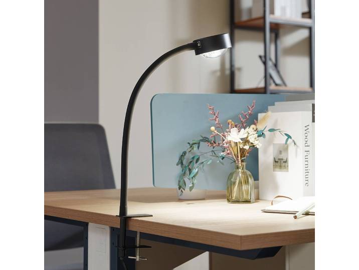 Klemmleuchte Jyla Lindby, schwarz, für Wohn- / Esszimmer, Metall, Modern, Klemmleuchte