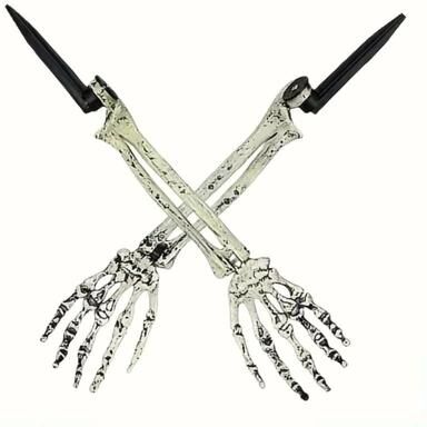Inspired Living Skeleton Ground Breaker Halloween Yard Stakes 2pcs Hand