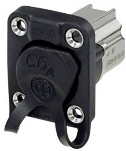 Neutrik Durchgangs-Einbaubuchse NE8FDX-P6-W Buchse, Einbau Polzahl Sensoren 8P8C Schwarz 1St.