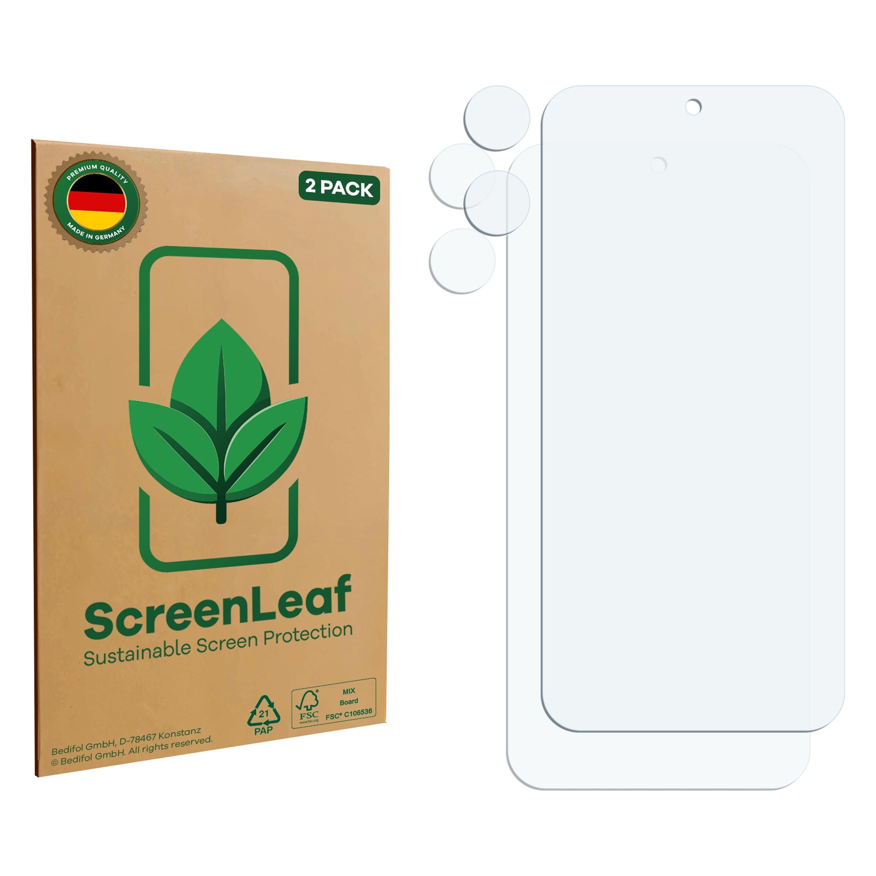 ScreenLeaf Schutzfolie für Honor 400 (Display+Kamera) Displayschutz Display Schutz Folie Klar Transparent (2 Stk., Honor 400) (6159425)