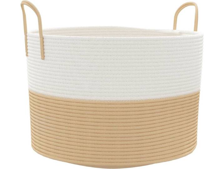 vidaXL Katoenen opbergmand - Beige, 51 x 33 cm