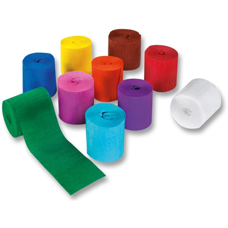 folia Kreppband, 50 mm x 10 m, farbig sortiert