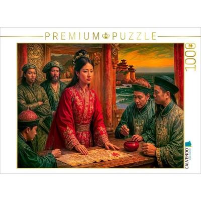 CALVENDO Puzzle Madame Ching - Mächtige Piratenkönigin in historischer Szene Puzzle | 1000 Teile Lege-Größe 64x48cm Foto-Puzzle für glückliche Stunden