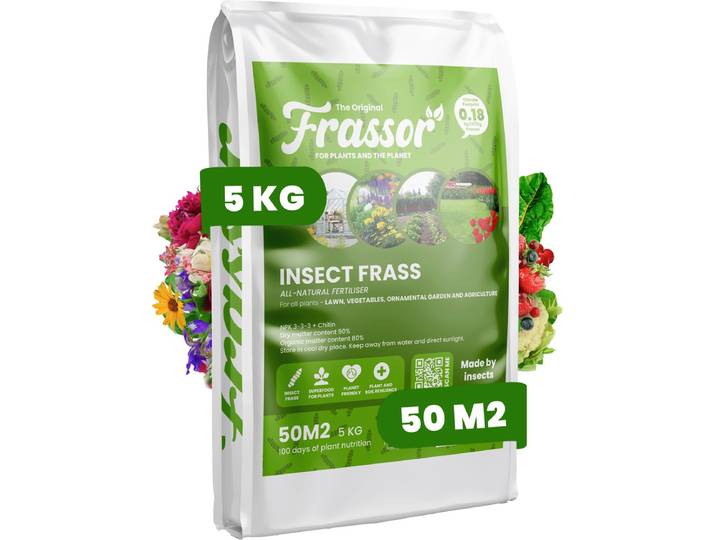 Insecten Frass - 5 kg voor 50 m2 - Universele Meststof - Natuurlijke Voeding voor Tuin\, Gazon & Planten - Frassor