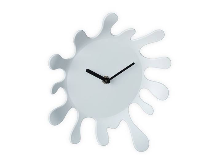 Relaxdays Weiße Wanduhr Farbklecks