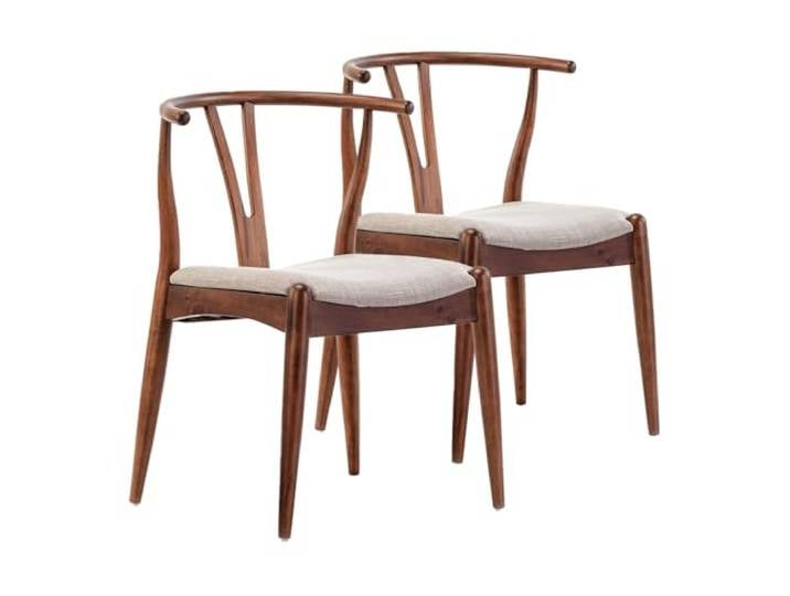 VS Venta-stock Stuhl-Set 2er Rustic Nussbaum Farbe